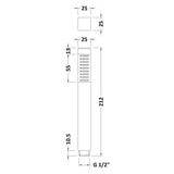 Hudson Reed Square Easy Clean Handset Chrome PK329 LD