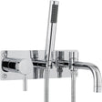 Hudson Reed Tec Lever Wall Mounted Bath Shower Mixer Tap With Shower Kit Chrome PK350