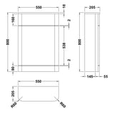 Nuie Parade WC Unit W550mm Gloss White PMP141 LD