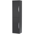 Nuie Parade 2 Door Wall Hung Tall Storage Unit W350mm Soft Black PMP1463