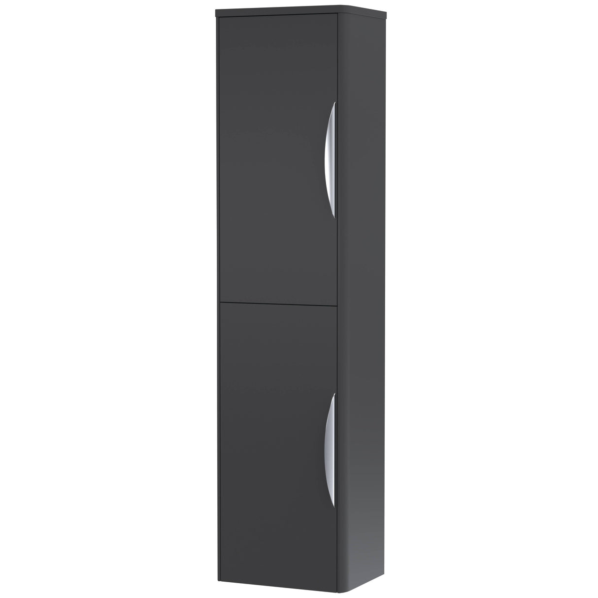Nuie Parade 2 Door Wall Hung Tall Storage Unit W350mm Soft Black PMP1463