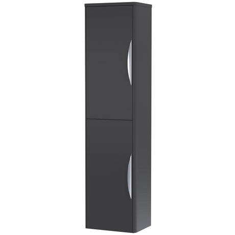 Nuie Parade 2 Door Wall Hung Tall Storage Unit W350mm Soft Black PMP1463