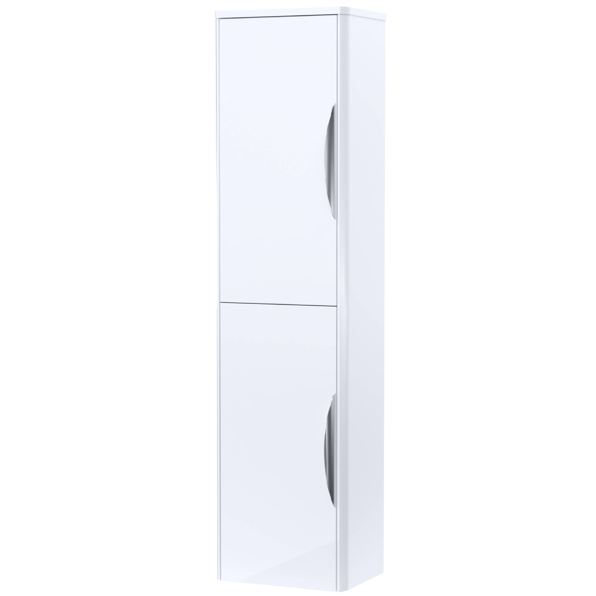 Nuie Parade 2 Door Wall Hung Tall Storage Unit W350mm Gloss White PMP163