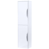 Nuie Parade 2 Door Wall Hung Tall Storage Unit W350mm Gloss White PMP163