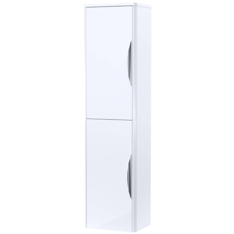 Nuie Parade 2 Door Wall Hung Tall Storage Unit W350mm Gloss White PMP163