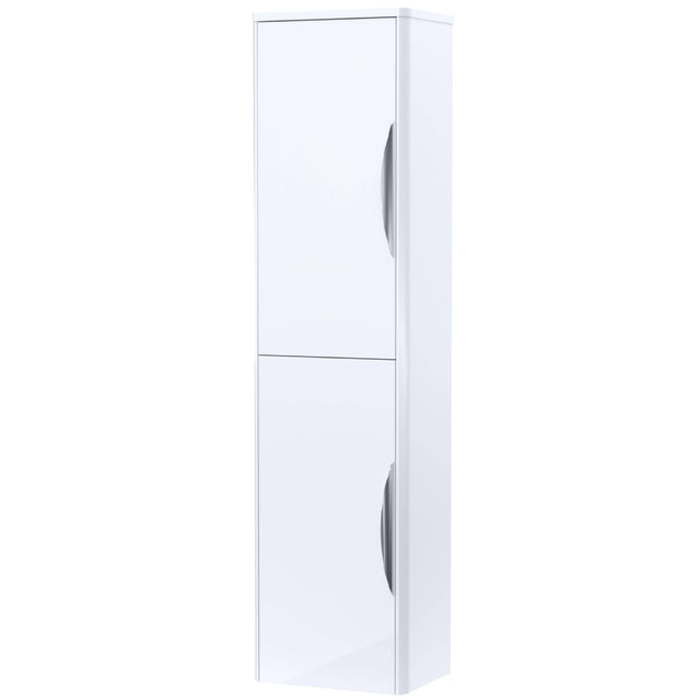 Nuie Parade 2 Door Wall Hung Tall Storage Unit W350mm Gloss White PMP163