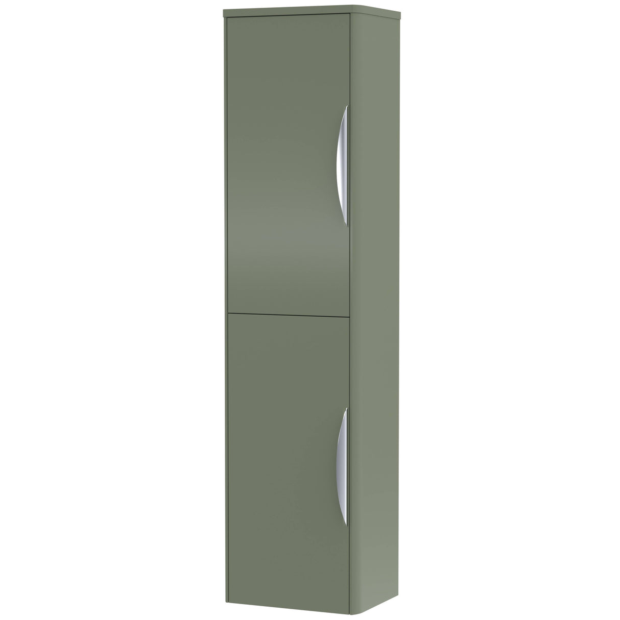 Nuie Parade 2 Door Wall Hung Tall Storage Unit W350mm Satin Green PMP863
