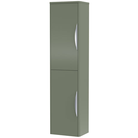 Nuie Parade 2 Door Wall Hung Tall Storage Unit W350mm Satin Green PMP863