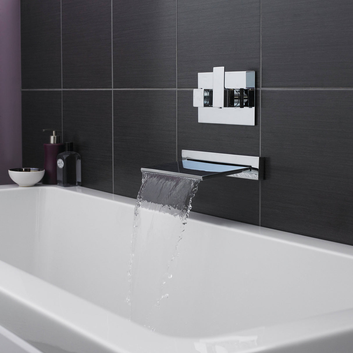 Nuie Wall Mounted Shower & Bath Waterfall Filler Chrome PN300 LS