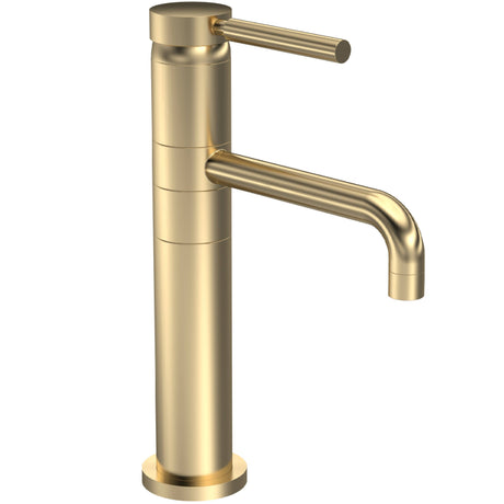Hudson Reed Tec Lever Tall Mono Basin Mixer Tap Brushed Brass PN870