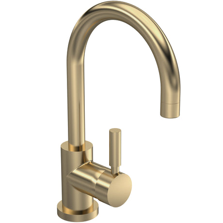 Hudson Reed Tec Lever Side Action Basin Mixer Tap & Waste Brushed Brass PN880