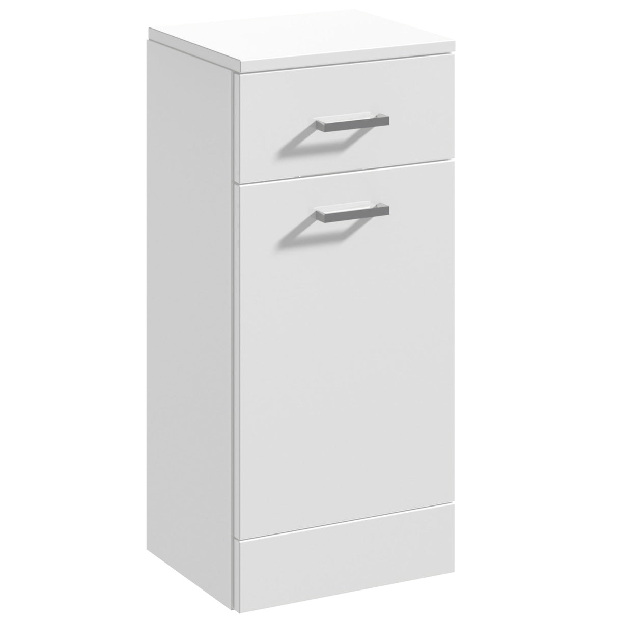 Nuie Mayford Floor Mounted Laundry Basket W350 x D300mm Gloss White PRC153
