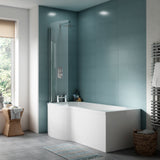 Nuie P-Shaped Shower Bath LH White LS2