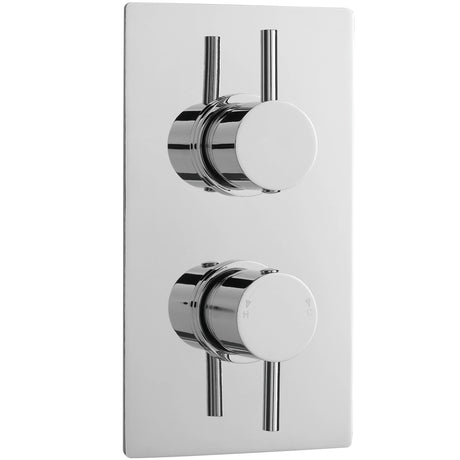 Nuie Round 1 Outlet Thermostatic Concealed Shower Valve Chrome QUEV51