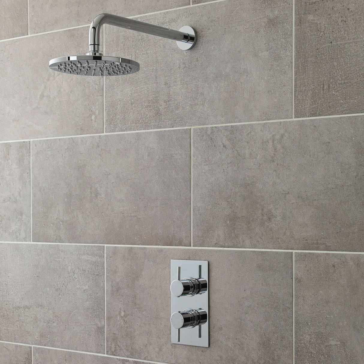 Nuie Round 1 Outlet Thermostatic Concealed Shower Valve Chrome QUEV51 LS1