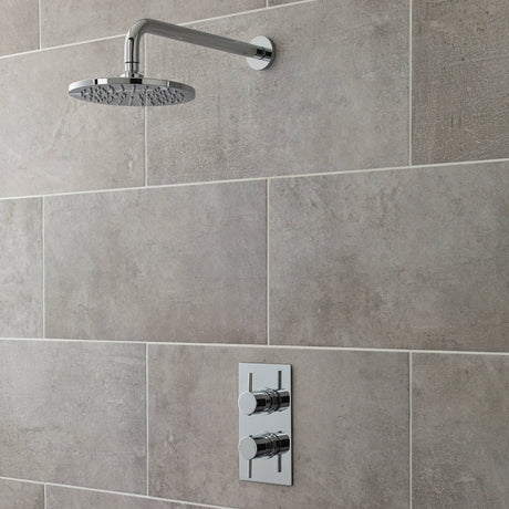 Nuie Round 1 Outlet Thermostatic Concealed Shower Valve Chrome QUEV51 LS1