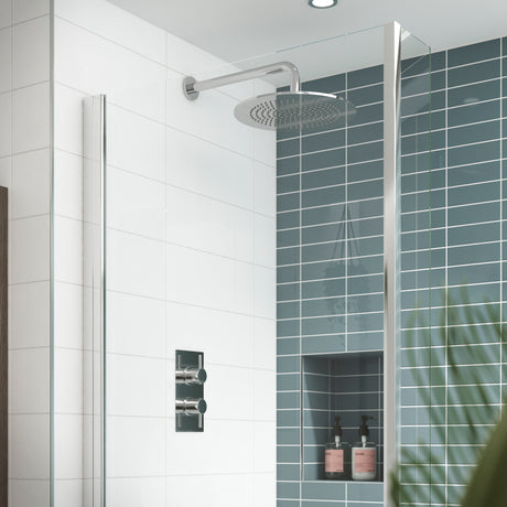 Nuie Round 1 Outlet Thermostatic Concealed Shower Valve Chrome QUEV51 LS2