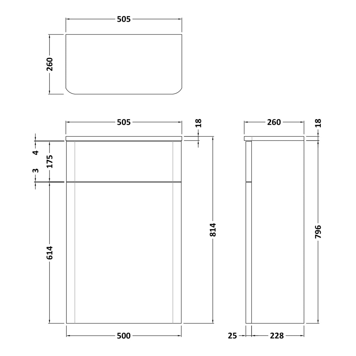 Nuie Core WC Unit W505mm Gloss White RC0141 LD