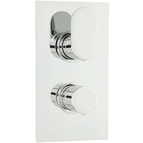 Hudson Reed Reign Twin 2 Outlet Thermostatic Concealed Shower Valve With Diverter Chrome REI3607