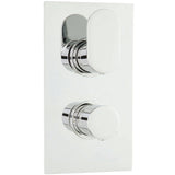 Hudson Reed Reign Twin 1 Outlet Thermostatic Concealed Shower Valve Chrome REI3610