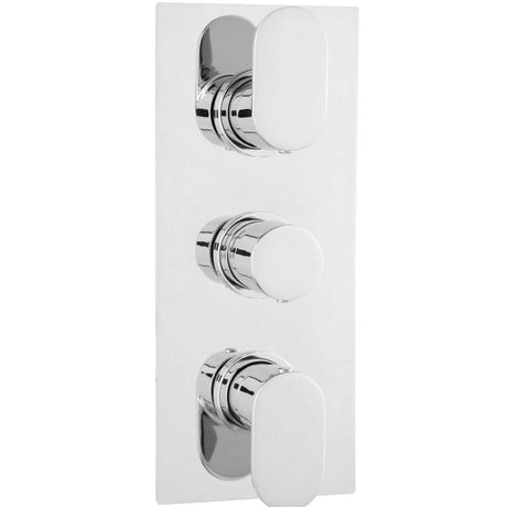 Hudson Reed Reign Triple 2 Outlet Thermostatic Concealed Shower Valve Chrome REI3611