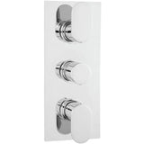 Hudson Reed Reign Triple 3 Outlet Thermostatic Concealed Shower Valve With Diverter Chrome REI3617