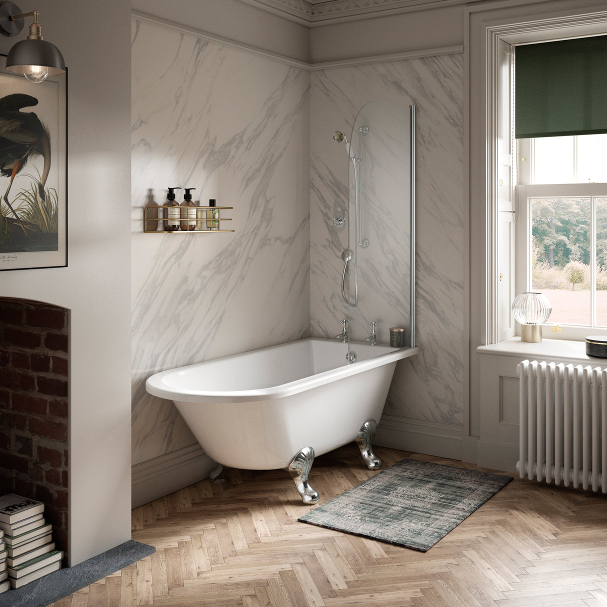 Old London Winterburn Single Ended Shower Bath - Corbel Leg Set RLF1700T LS