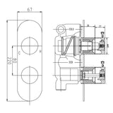 Hudson Reed Indus 1 Outlet Thermostatic Concealed Shower Valve Chrome RND3210 LD