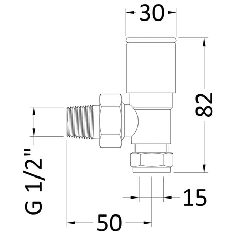 Nuie Angled Round Modern Radiator Valves Pack Chrome RV002 LD