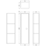 Hudson Reed Sarenna 1 Door Wall Mounted Tallboy Storage Unit W350 x D250mm Moon White SAR162 LD