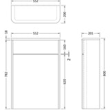Hudson Reed Sarenna WC Unit W550mm Dove Grey SAR241 LD