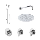 Nuie Arvan Round 2 Outlet Thermostatic Shower Set With Diverter Chrome SBR128ST2_1