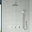 Nuie Arvan Round 2 Outlet Thermostatic Shower Set With Diverter Chrome SBR128ST2 LS1