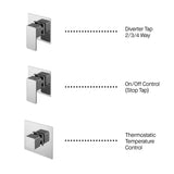 Nuie Windon Square 2 Outlet Thermostatic Shower Set With Diverter Chrome SBS129ST2_3