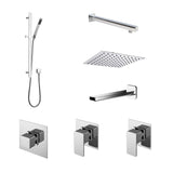 Nuie Windon Square 3 Outlet Thermostatic Shower & Bath Set With Diverter Chrome SBS137ST3_1