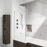 Nuie Windon Square 3 Outlet Thermostatic Shower & Bath Set With Diverter Chrome SBS137ST3 LS2