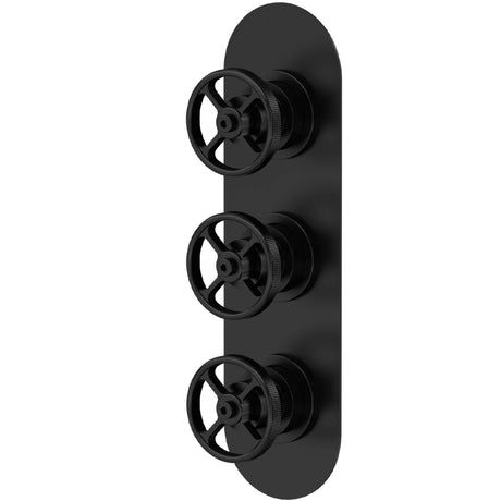 Hudson Reed Revolution 3 Outlet Thermostatic Concealed Shower Valve With Diverter Matt Black SIWTR403