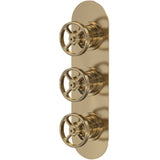 Hudson Reed Revolution 2 Outlet Thermostatic Concealed Shower Valve Brushed Brass SIWTR802