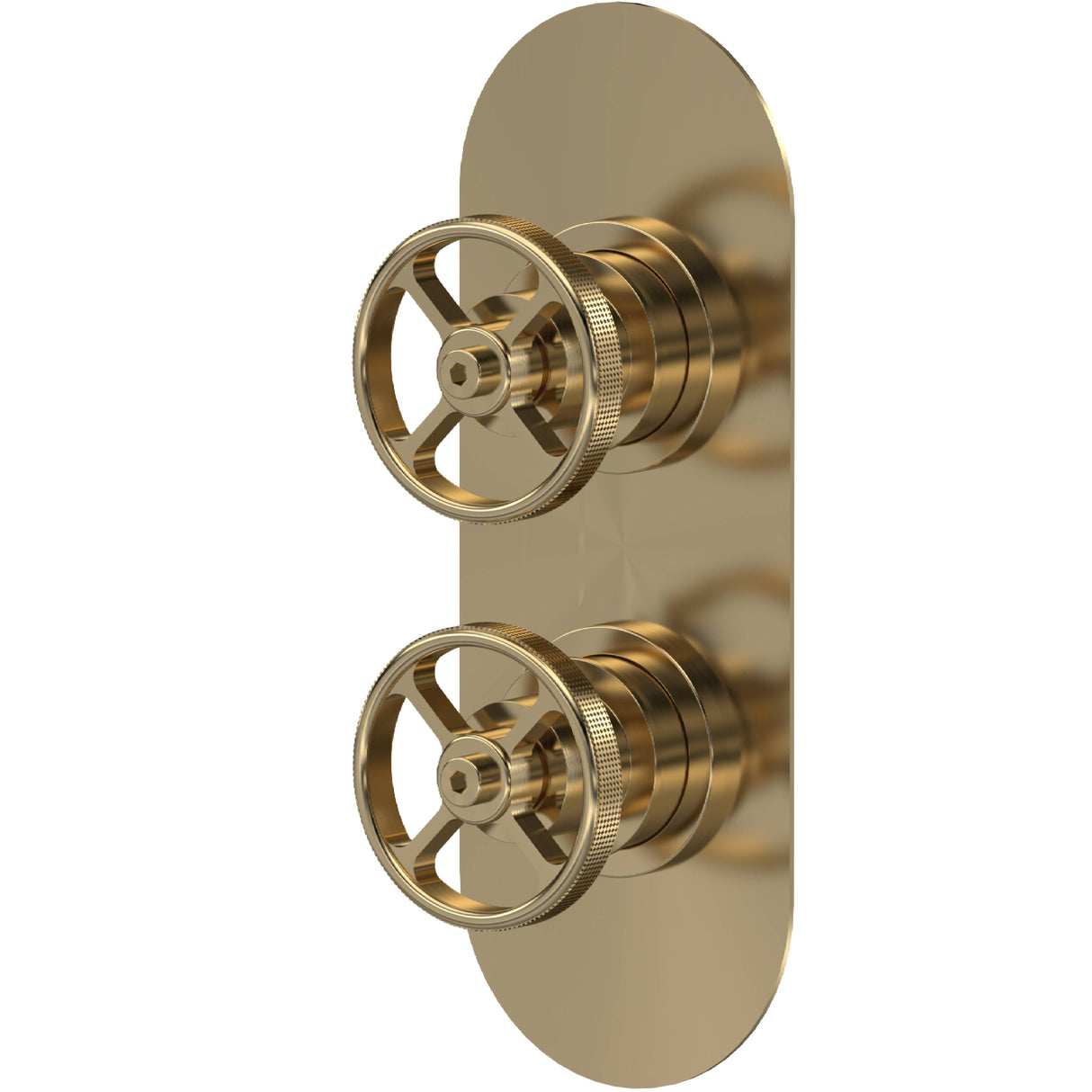 Hudson Reed Revolution 2 Outlet Thermostatic Concealed Shower Valve With Diverter Brushed Brass SIWTW802