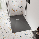 Nuie Slimline Rectangular Shower Tray Slate Grey