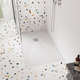 Nuie Slimline Rectangular Shower Tray White Slate