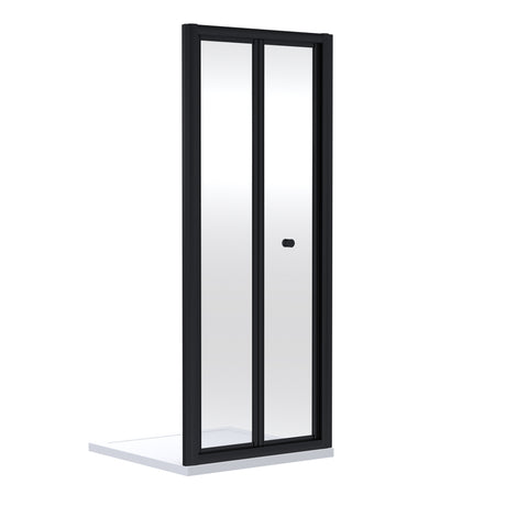Nuie Rene Bi-fold Shower Door Matt Black - 4mm Glass SMBD76BP-E6