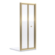 Nuie Rene Bi-fold Shower Door Brushed Brass - 4mm Glass SMBD7BB-E6