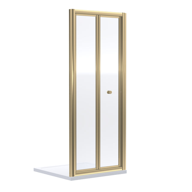 Nuie Rene Bi-fold Shower Door Brushed Brass - 4mm Glass SMBD7BB-E6