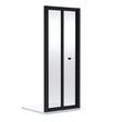 Nuie Rene Bi-fold Shower Door Matt Black - 4mm Glass SMBD7BP-E6