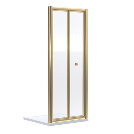 Nuie Rene Bi-fold Shower Door Brushed Brass - 4mm Glass SMBD9BB-E6