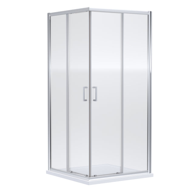 Nuie Rene Corner Entry Shower Enclosure Chrome - 6mm Glass SMCE80-E6