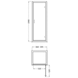 Nuie Rene Hinged Shower Door Chrome - 6mm Glass SMHD70-E6 LD