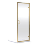 Nuie Rene Hinged Shower Door Brushed Brass - 6mm Glass SMHD80BB-E6