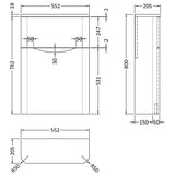 Nuie Lunar WC Unit W550mm Satin White SML141 LD